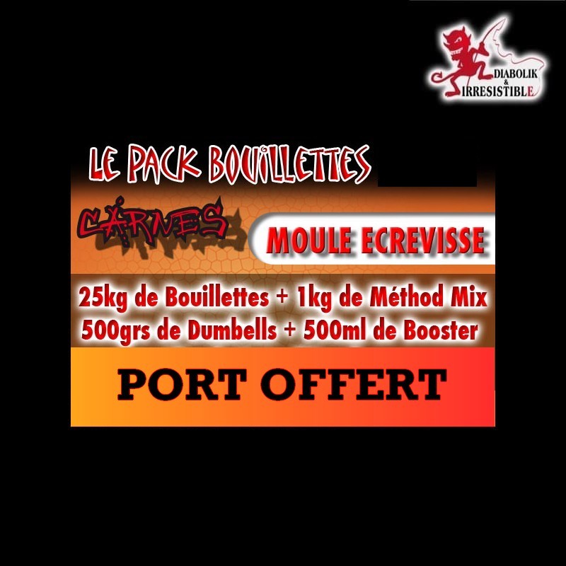 Pack bouillettes Moule Ecrevisse 25kg