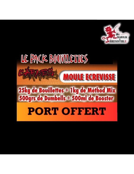 Pack bouillettes Moule Ecrevisse 25kg