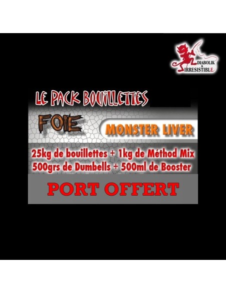 Pack bouillettes Monster Liver 25kg