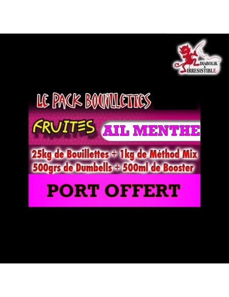 Pack bouillettes Ail Menthe 25kg