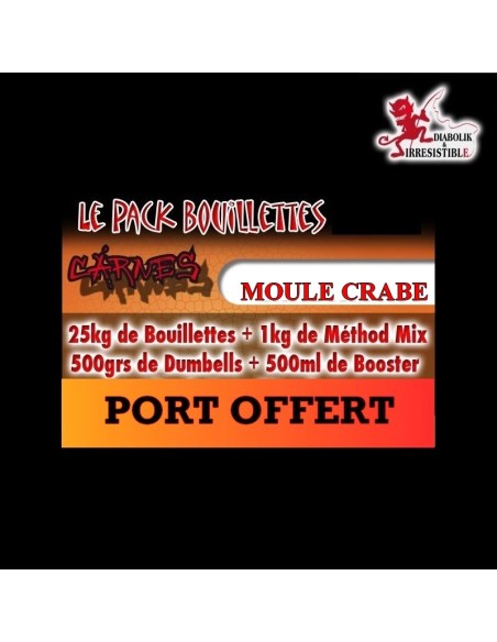 Pack bouillettes Moule Crabe 25kg