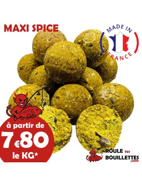 Bouillettes maison maxi spice produite en france par Roule tes bouillettes.com