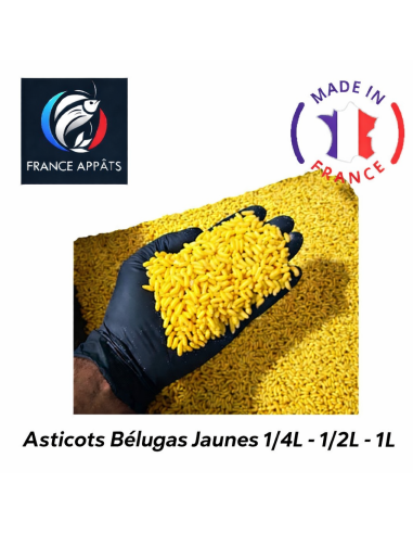 Asticots jaunes Gozzers Belugas au litre | Visibilité naturelle pêche coup & truite