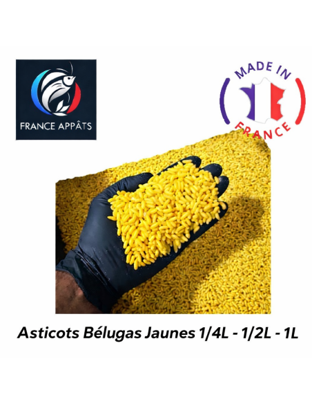 Asticots jaunes Gozzers Belugas au litre | Visibilité naturelle pêche coup & truite