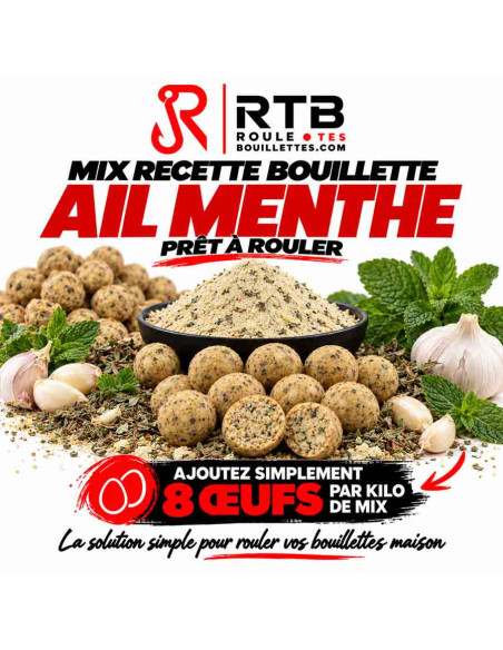 Mix recette bouillette carpe ail menthe